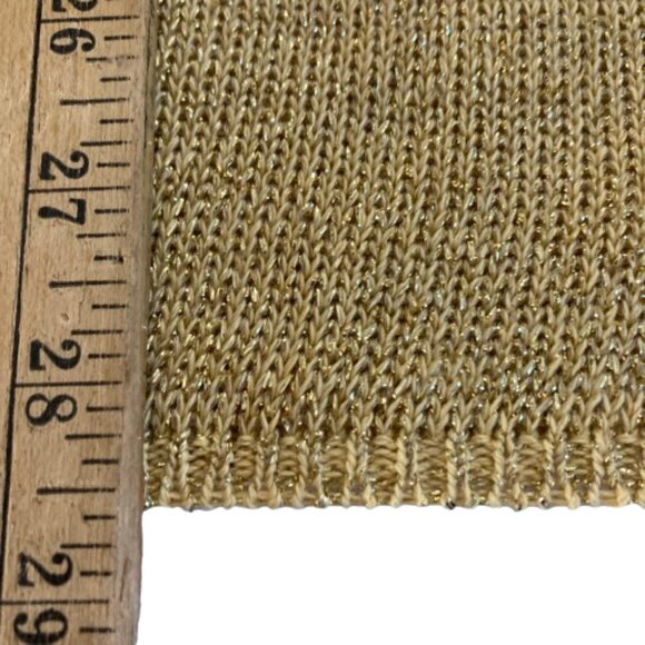 Dana Scott Vintage Gold Sparkle Top Pull-Over Round Neck Relaxed Fit LS, size XL - Picture 9 of 12